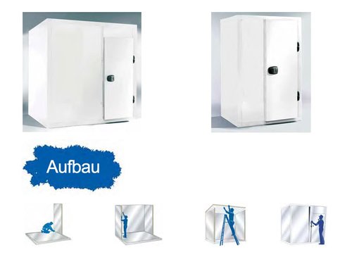 K�hlzelle mit Boden Wandst�rke 80 mm 2100x1200x2000 mm (BxTxH)