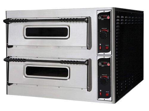 Pizzaofen Profi 66 digital f�r Pizzen 12 x � 32 cm 2 Backkammern 400V