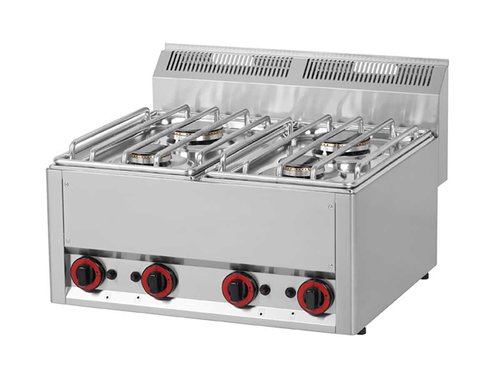 Gasherd 4 Flammen 13,2 kW Tischgert 660 x 600 x 290 mm