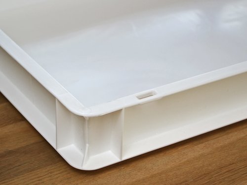 Pizzateigbeh�lter wei� 60 x 40 x 7 cm