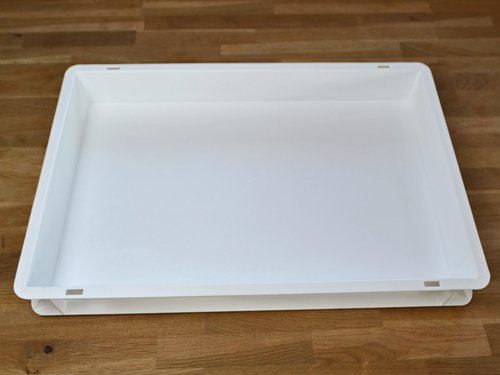 Pizzateigbehlter wei 60 x 40 x 10 cm
