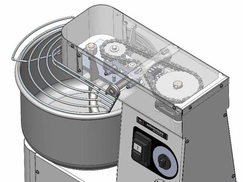 Teigknetmaschine 48 Liter f�r 42 kg Teig mit stufenloser Geschwindigkeitsregelung