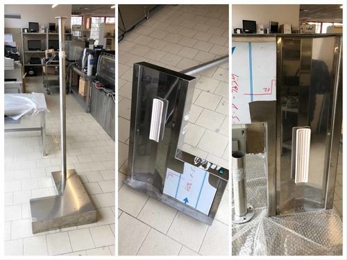 Wrmebrcke mit Decken Keramikstrahler Edelstahl