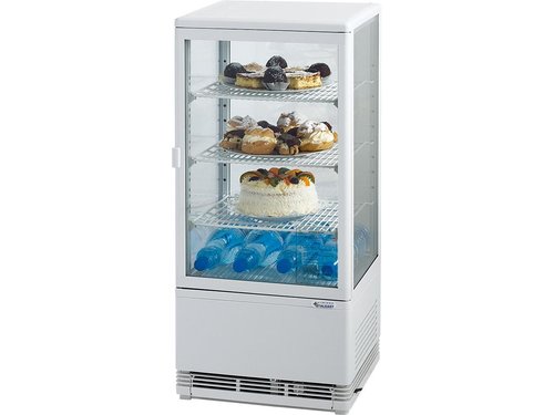 K�hlvitrine Kuchenvitrine Inhalt 78 Liter Farbe silber...