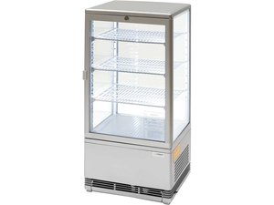 K�hlvitrine Kuchenvitrine Inhalt 78 Liter Farbe silber...