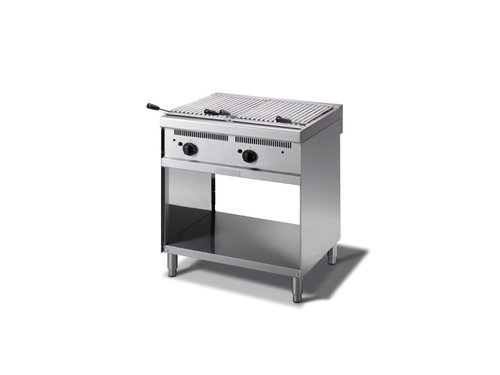 Gas Lavasteingrill mit offenem Unterbau 800 x 700 x 900...