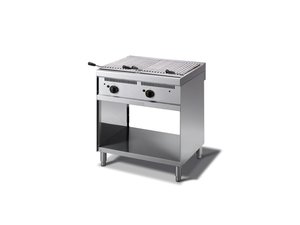 Gas Lavasteingrill mit offenem Unterbau 800 x 700 x 900...