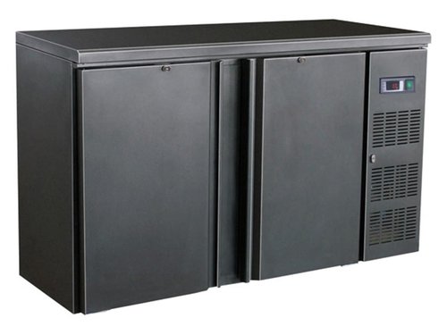 Flaschenkhltisch, schwarz, 2 Tren, Inhalt 350 Liter,...