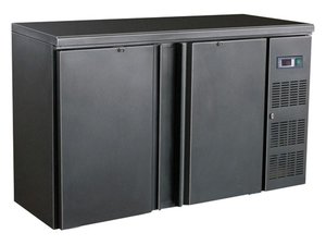 Flaschenkhltisch, schwarz, 2 Tren, Inhalt 350 Liter,...