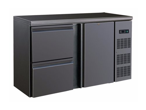 Flaschenkhltisch, schwarz, 1 Tr 2 Schubladen, Inhalt...