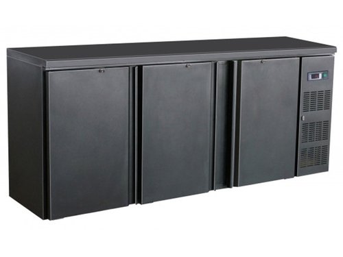 Flaschenkhltisch, schwarz, 3 Tren, Inhalt 537 Liter,...