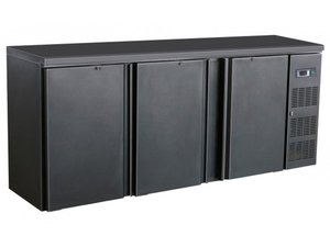 Flaschenk�hltisch, schwarz, 3 T�ren, Inhalt 537 Liter,...