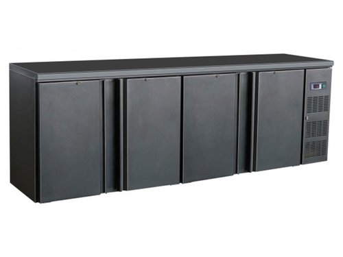 Flaschenkhltisch, schwarz, 4 Tren, Inhalt 698 Liter,...