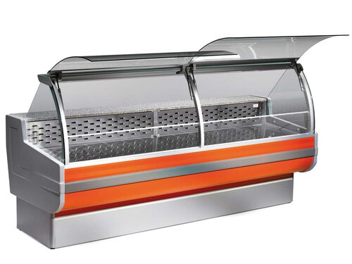 K�hltheke mit Beleuchtung, Umluftk�hlung, Glaszwischenablage, 1040x895x1250 mm