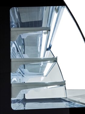 K�hlregal K�hltheke f�r Selbstbedienung Edelstahl 1200 x 780 x 1510 mm  0�C / +2�C