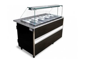 Hei�e Theke, Warmvitrine, Bain Marie, 1500 x 800 x 1250...