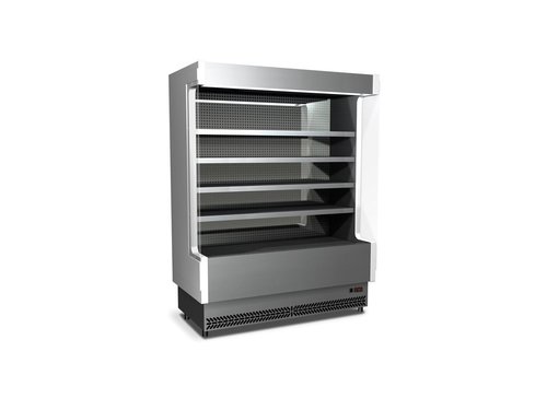 Khlregal fr Milchprodukte aus Edelstahl, 1330 x 1970 x...