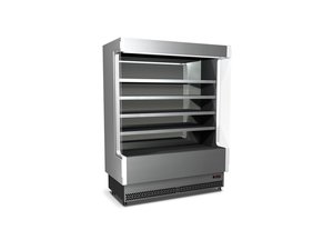 Khlregal fr Milchprodukte aus Edelstahl, 1330 x 1970 x...