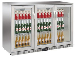 Flaschenk�hler, 3 T�ren, 330 Liter, BTH 1350 x 520 x 900 mm