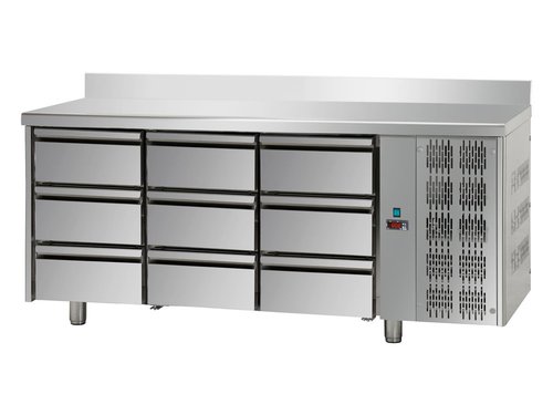 Khltisch, 9 Schubladen, 1870 x 700 x 850/920 mm, mit...