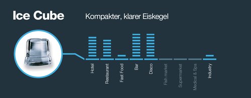 Kegeleiserzeuger mit Eisvorratsspeicher, Eisproduktion 150kg/24h, luftgekhlt, BTH  840 x740 x1075 mm