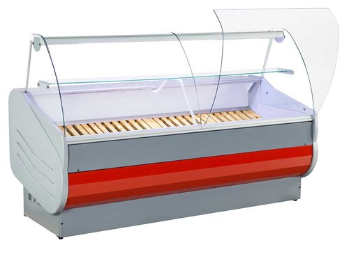 K�hltheke mit gebogenem Hartglas, 332 Liter, 2000 x 900 x 1262 mm