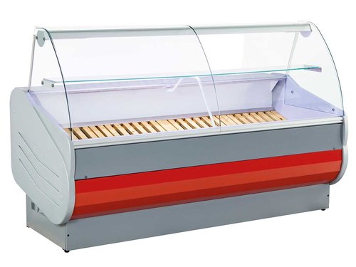 K�hltheke mit gebogenem Hartglas, 498 Liter, 2960 x 900 x 1262 mm