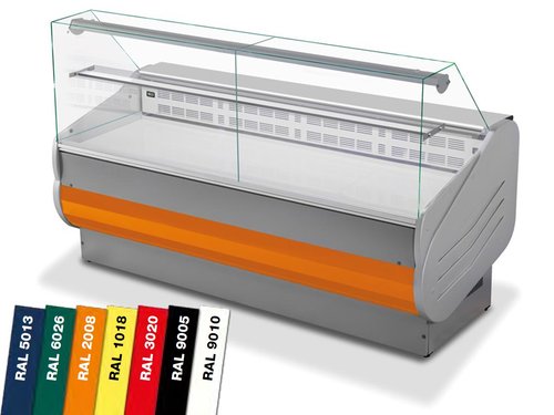 Khltheke mit geradem Hartglas, 1520x900x1262 mm, 120 Liter