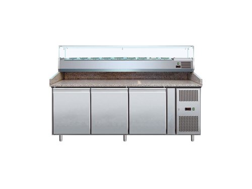 Pizzatisch mit 3 Tren, 635 Liter, 2C/+8C,...