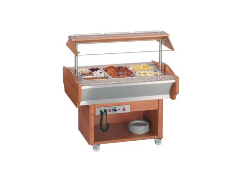 Gastro Buffet Hot W�rmebuffet f�r 3x GN 1/1 1190x890x870mm auf Rollen
