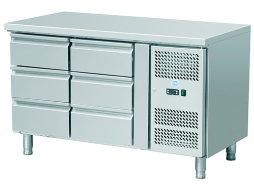 Khltisch ohne Aufkantung, 6 Schubladen, Inhalt: 282...