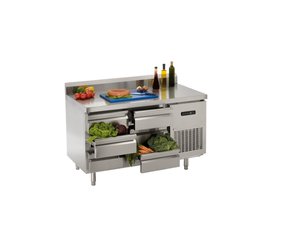 Khltisch mit Aufkantung 100mm,6 Schubladen, Inhalt: 282...