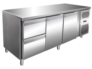 K�hltisch mit 2 T�ren, 2 Schubladen, 464 Liter,...