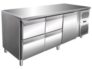 K�hltisch mit 1 T�r, 4 Schubladen, 464 Liter,...