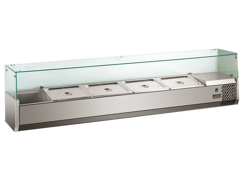 Pizzakhlaufsatz fr 6x GN 1/3 mit Hygiene-Glas-Schutz,...