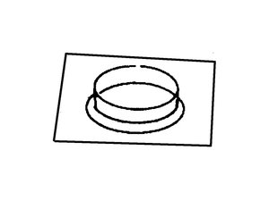 Bundkragen mit Platte, 400x400x50 mm, fr 315er Rohre