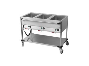 Bain Marie Wagen 3 Becken fr 1/1 GN, 1250x700x900 mm
