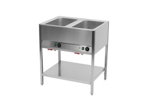 Bain Marie Station, 2x Becken fr 1/1 GN, 800x670x900 mm