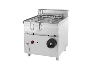 Kippbratpfanne Gas, Edelstahl-Tiegel, 80 Liter, manuelle...