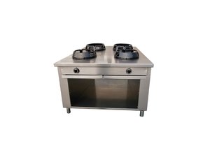 Allgas-Chinaherd 4 Kochstellen, 56 kW (4x 14 kW)...