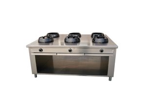 Allgas-Chinaherd 6 Kochstellen, 84 kW (6x 14 kW)...