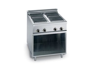 Elektroherd mit 4 Viereckkochplatten 14 kW, 800 x 900 x...