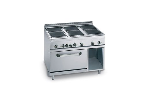 Elektroherd mit 6 quadratischen Kochplatten 30 x 30 cm...