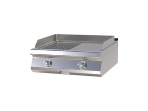 Griddleplatte Gas, 14 kW, 800x730x300mm, Platte verchromt...