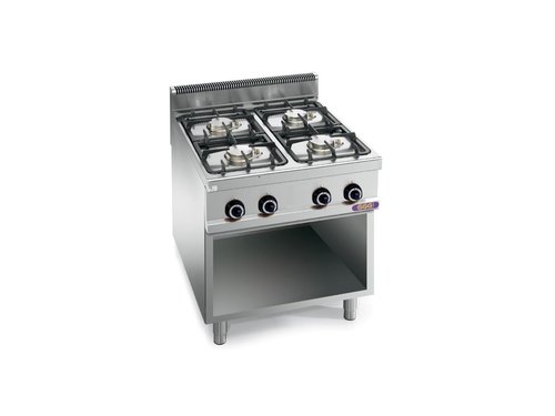 Bertos G7F4MPW Gasherd mit 4 Brennern, 800x700x900 mm,...