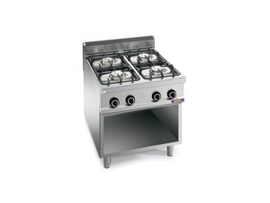 Bertos G7F4MPW Gasherd mit 4 Brennern, 800x700x900 mm,...