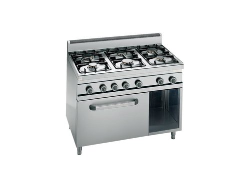 Gasherd mit 6 Flammen & Elektrobackofen 1200 x 700 x 900 mm