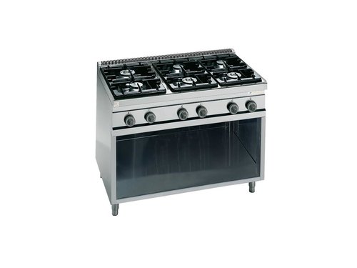Gasherd 6 Flammen, Pilotflamme, 1200x700x850 mm, 3 x 7...