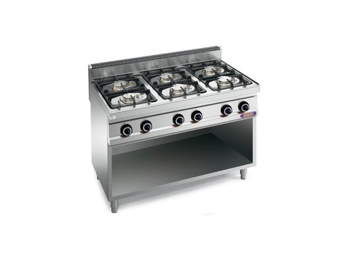 Bertos G7F6MPW Gasherd mit 6 Brennern, 33,5 kW, offener...