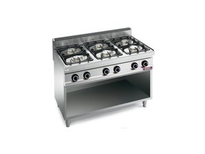 Bertos G7F6MPW Gasherd mit 6 Brennern, 33,5 kW, offener...